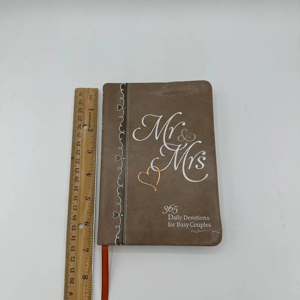 Daily Devotions Book, Mr & Mrs 365 Daily Devotions for Busy Couples Leather